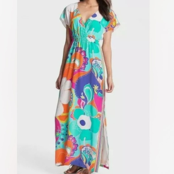 NWOT Trina Turk Amrita Sea Cove Maxi Dress